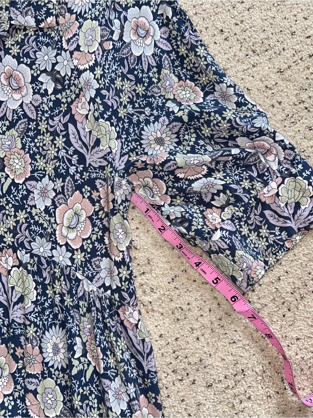 NATURAL LIFE Rebecca Midi Dress. Cottagecore, blue floral. Pockets! Medium. VGUC - Picture 8 of 11
